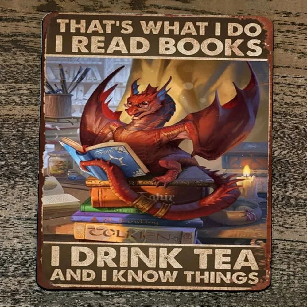 Mouse Pad Thats What I Do Read Books Drink Tea Know Things Dragon‎
